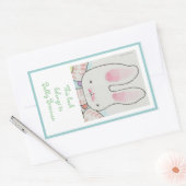 Sticker Rectangulaire Plaque de bébé lapin (Enveloppe)