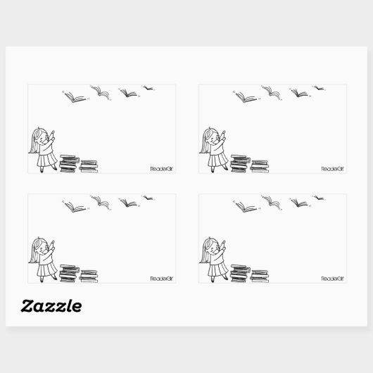 Sticker Rectangulaire Plaque de lecture (Feuille)