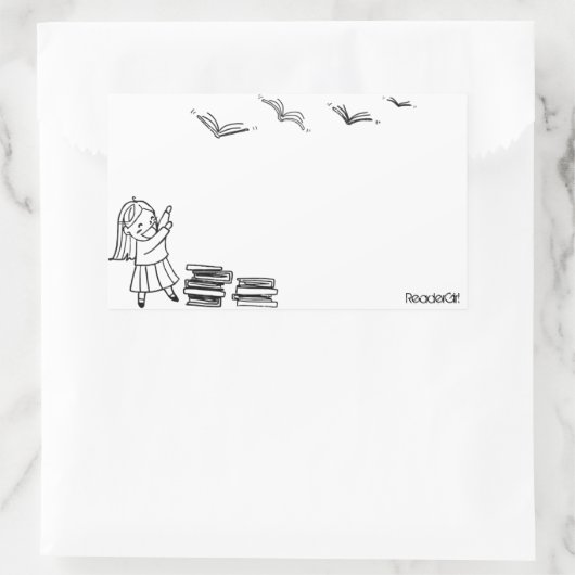 Sticker Rectangulaire Plaque de lecture (Sac)