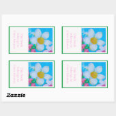 Sticker Rectangulaire Plaque de lecture de Happy Thoughts (Feuille)