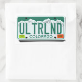 Sticker Rectangulaire Plaque de licence CO UltraLandia (Sac)