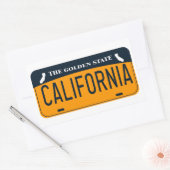 Sticker Rectangulaire Plaque De Licence De Californie, L'État D'Or (Enveloppe)