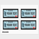 Sticker Rectangulaire Plaque de licence Idaho Sasquatch (Feuille)