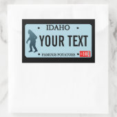 Sticker Rectangulaire Plaque de licence Idaho Sasquatch (Sac)