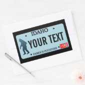 Sticker Rectangulaire Plaque de licence Idaho Sasquatch (Enveloppe)