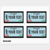 Sticker Rectangulaire Plaque de licence Oregon Sasquatch (Feuille)