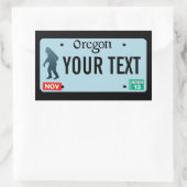 Sticker Rectangulaire Plaque de licence Oregon Sasquatch (Sac)
