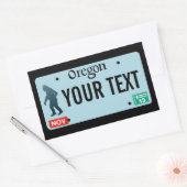 Sticker Rectangulaire Plaque de licence Oregon Sasquatch (Enveloppe)