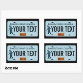 Sticker Rectangulaire Plaque de licence Sasquatch de la Colombie-Britann (Feuille)