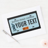 Sticker Rectangulaire Plaque de licence Sasquatch de la Colombie-Britann (Enveloppe)
