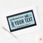 Sticker Rectangulaire Plaque de licence Washington Sasquatch (Enveloppe)