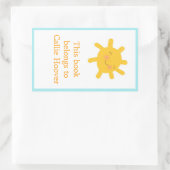 Sticker Rectangulaire Plaque de livre ensoleillée (Sac)