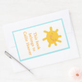Sticker Rectangulaire Plaque de livre ensoleillée (Enveloppe)