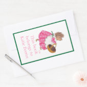 Sticker Rectangulaire Plaque de livres de hérisson (Enveloppe)