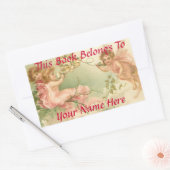 Sticker Rectangulaire Plaque de nom de livre Fées bébés (Enveloppe)