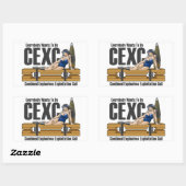 Sticker Rectangulaire Plaque de pression CEXC pour fille (Feuille)