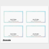 Sticker Rectangulaire Plaque de réservation personnalisée Pastel Blue Cu (Feuille)