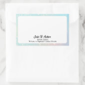 Sticker Rectangulaire Plaque de réservation personnalisée Pastel Blue Cu (Sac)