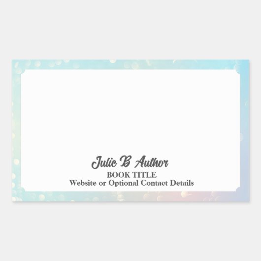 Sticker Rectangulaire Plaque de réservation personnalisée Pastel Blue Cu (Devant)