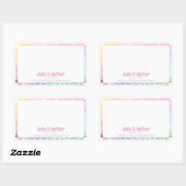 Sticker Rectangulaire Plaque de signalisation du carnet de Parties scint (Feuille)
