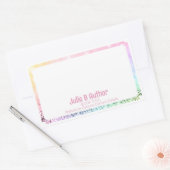Sticker Rectangulaire Plaque de signalisation du carnet de Parties scint (Enveloppe)