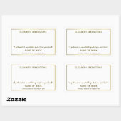 Sticker Rectangulaire Plaque de signature de l'auteur (Feuille)