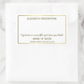 Sticker Rectangulaire Plaque de signature de l'auteur (Sac)