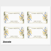 Sticker Rectangulaire Plaque de signature de l'auteur floral (Feuille)