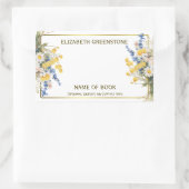 Sticker Rectangulaire Plaque de signature de l'auteur floral (Sac)