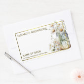 Sticker Rectangulaire Plaque de signature de l'auteur Floral Daisy (Enveloppe)