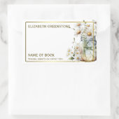 Sticker Rectangulaire Plaque de signature de l'auteur Floral Daisy (Sac)