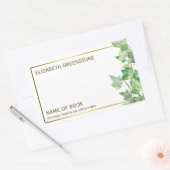 Sticker Rectangulaire Plaque de signature de l'auteur Ivy Leaf (Enveloppe)