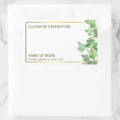 Sticker Rectangulaire Plaque de signature de l'auteur Ivy Leaf (Sac)