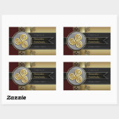 Sticker Rectangulaire Plaque décorative Triskele (Feuille)