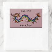 Sticker Rectangulaire Plaque d'enregistrement du dragon oriental (Sac)