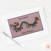 Sticker Rectangulaire Plaque d'enregistrement du dragon oriental (Enveloppe)
