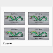 Sticker Rectangulaire Plaque d'enregistrement du serpent de mer (Feuille)
