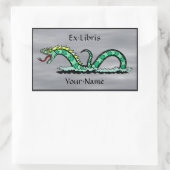Sticker Rectangulaire Plaque d'enregistrement du serpent de mer (Sac)