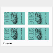Sticker Rectangulaire Plaque d'enregistrement Frog Ex Libris (Feuille)