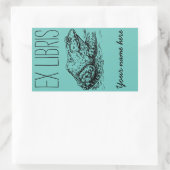 Sticker Rectangulaire Plaque d'enregistrement Frog Ex Libris (Sac)