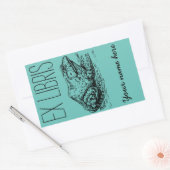 Sticker Rectangulaire Plaque d'enregistrement Frog Ex Libris (Enveloppe)