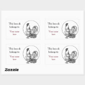 Sticker Rectangulaire Plaque d'illustration vintage (Feuille)