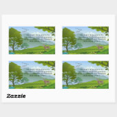 Sticker Rectangulaire Plaque du livre d'éducation (Feuille)