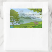 Sticker Rectangulaire Plaque du livre d'éducation (Sac)