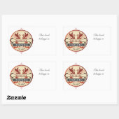 Sticker Rectangulaire Plaque du Ministère des Curiosités (Feuille)