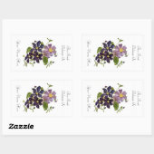 Sticker Rectangulaire Plaque florale (Feuille)