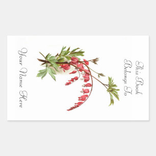 Sticker Rectangulaire Plaque florale