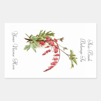 Sticker Rectangulaire Plaque florale