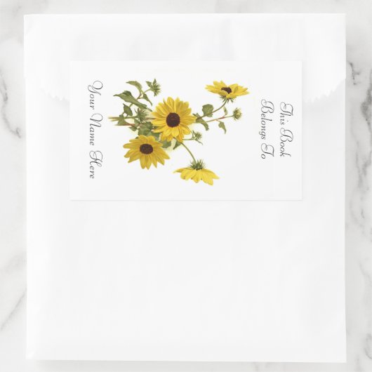 Sticker Rectangulaire Plaque florale (Sac)