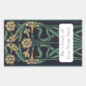 Sticker Rectangulaire Plaque florale Art nouveau (Devant)